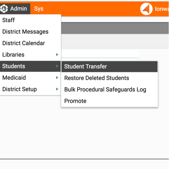 IEP student transfer