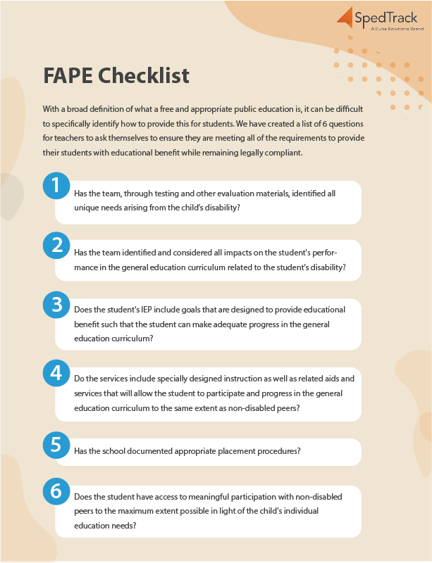 FAPE Checklist
